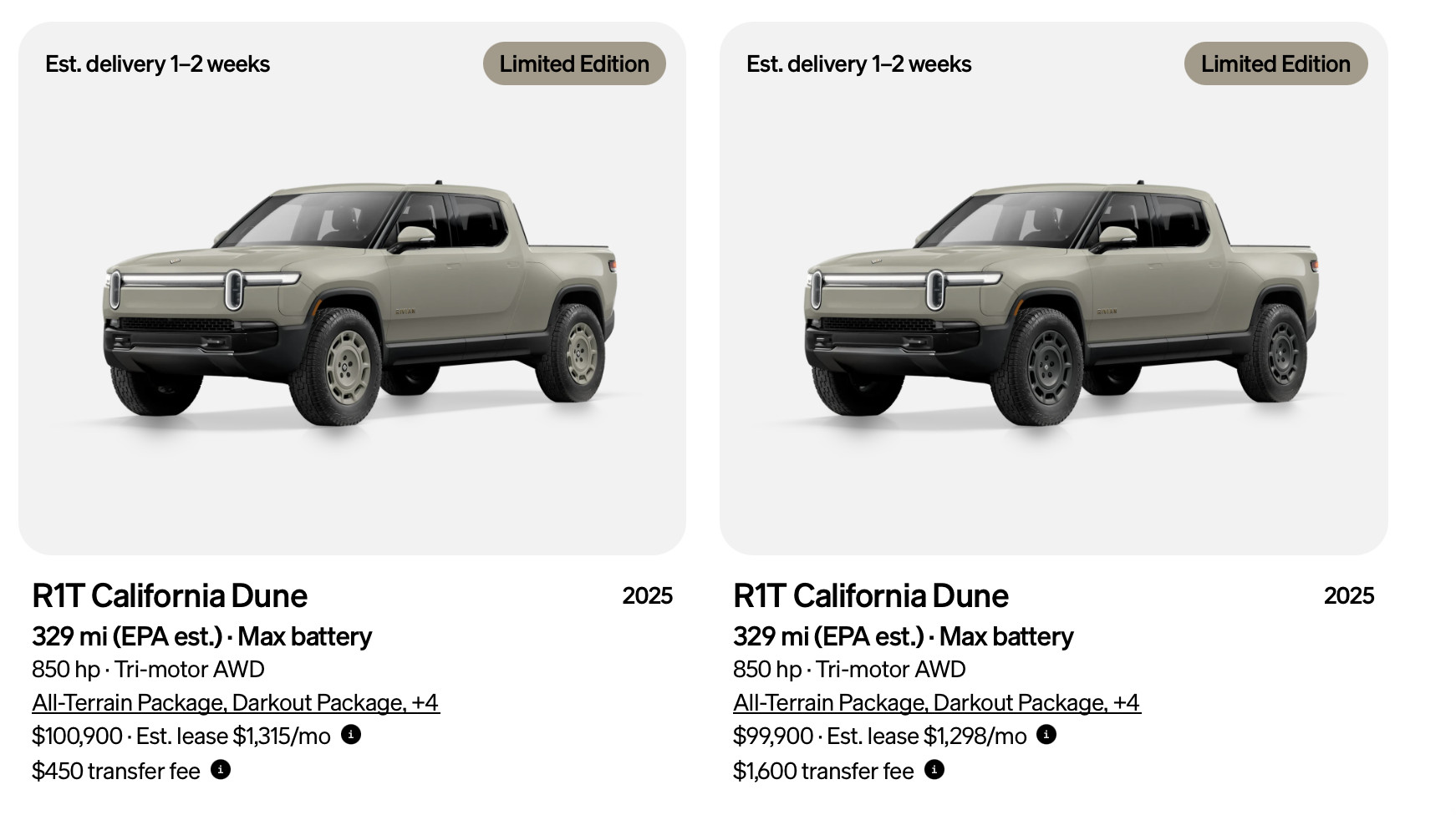 California Dune Edition Rivian R1